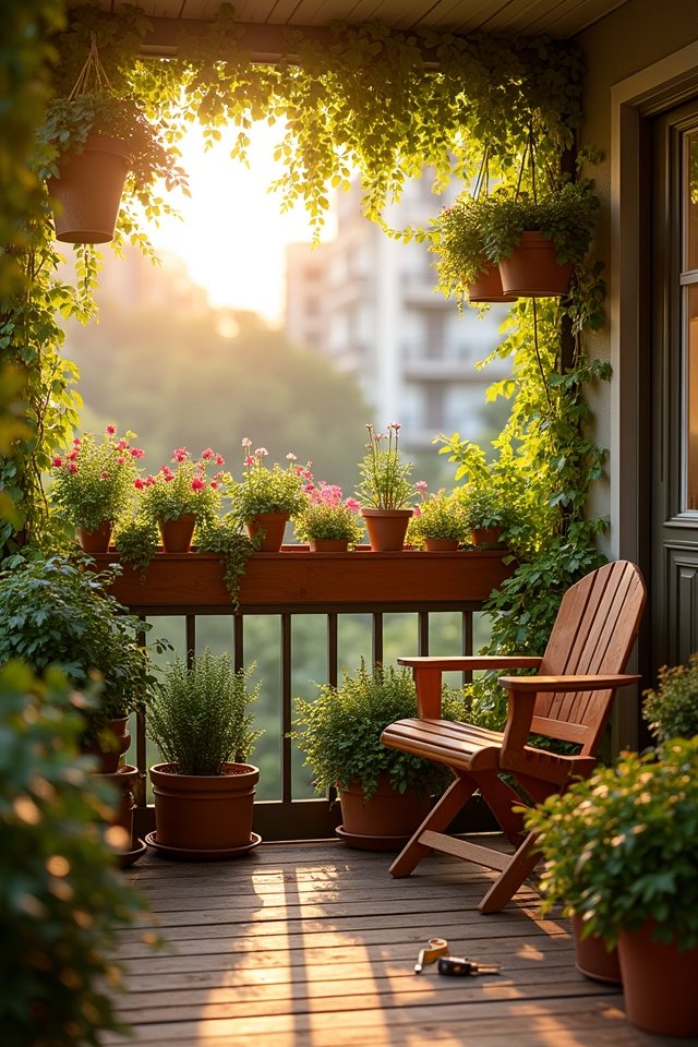 assess balcony dimensions and sunlight