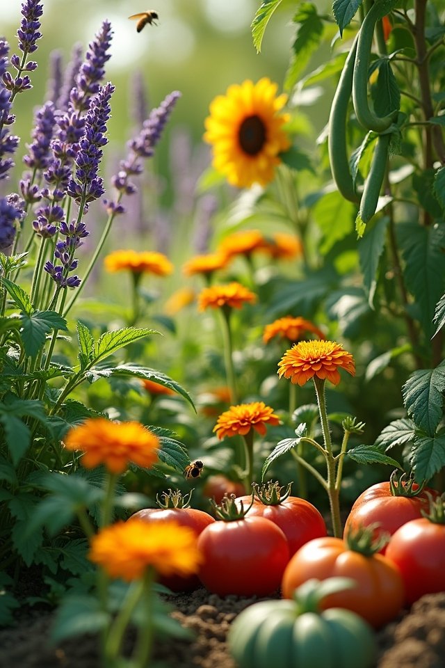 attract pollinators with herbs