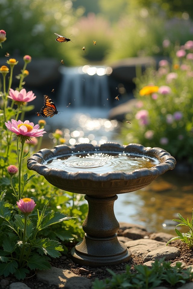 attract pollinators with water