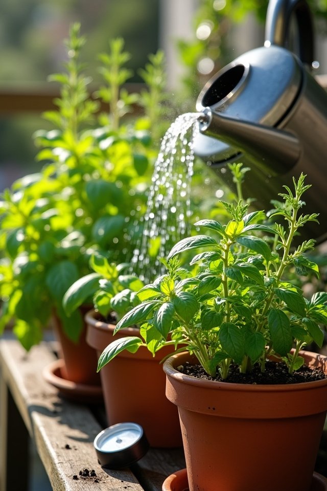 balanced watering for herbs