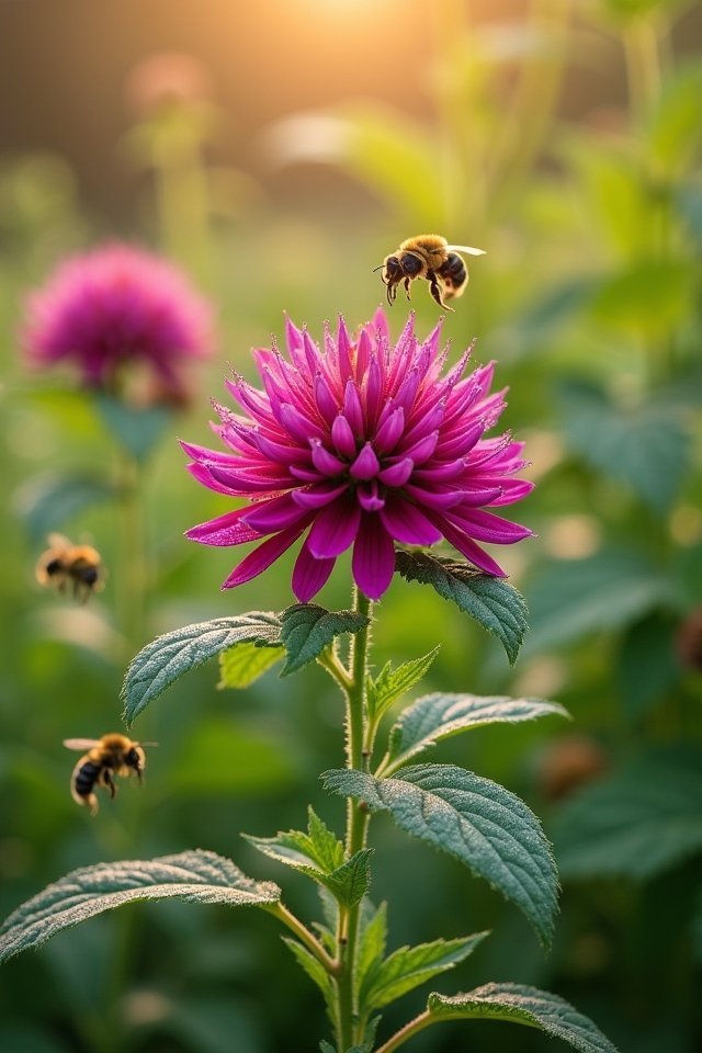 bee balm attracts pollinators