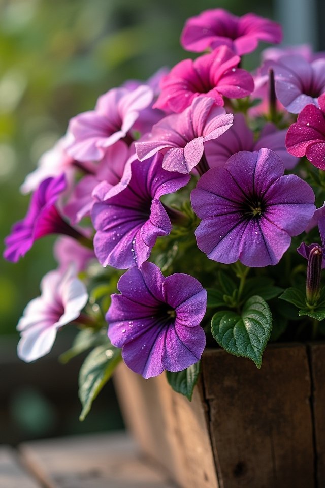bold colorful petunia care
