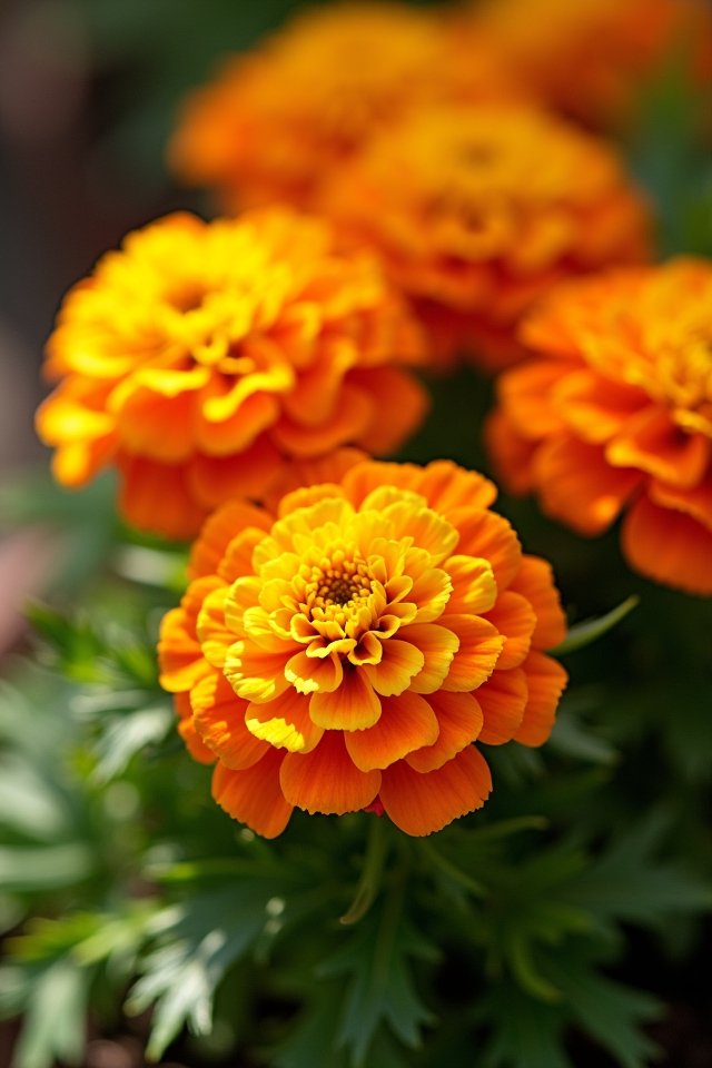 bright and cheerful marigolds