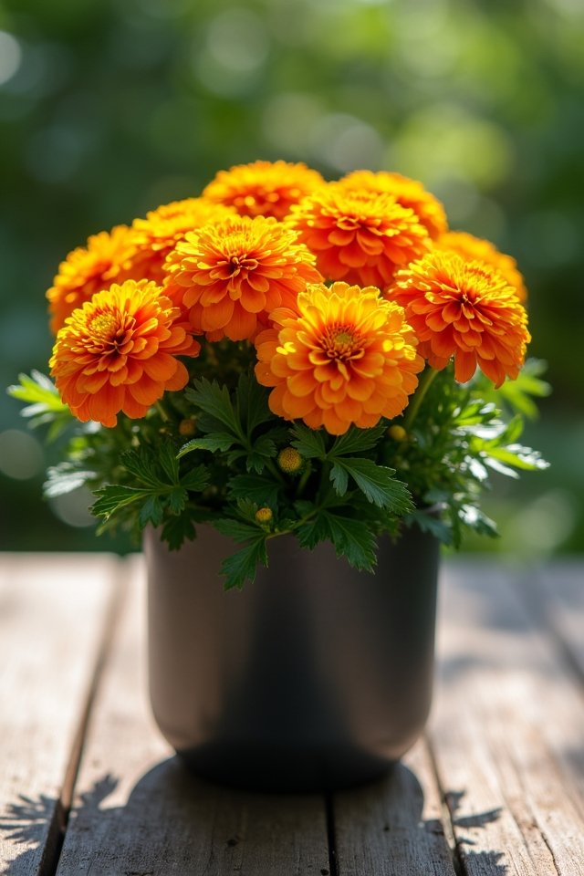 bright resilient marigold containers
