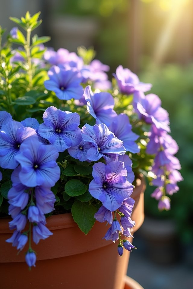 charming cascading colorful flowers