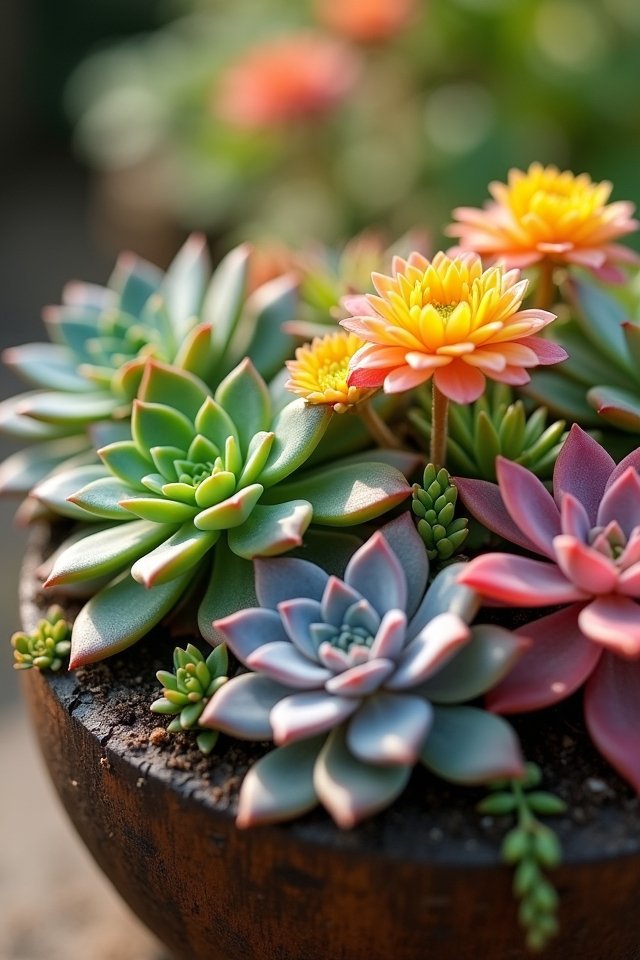 charming low maintenance succulent containers