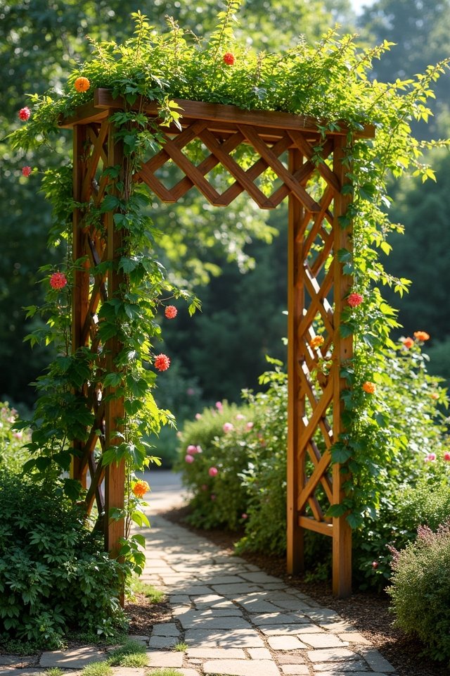 charming wooden lattice trellis