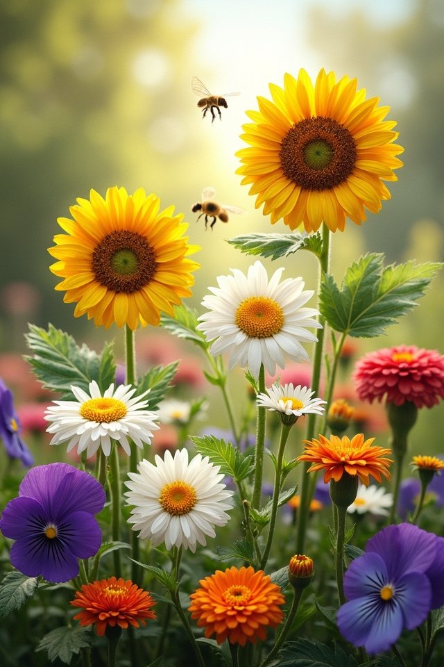 cheerful flowers for kids