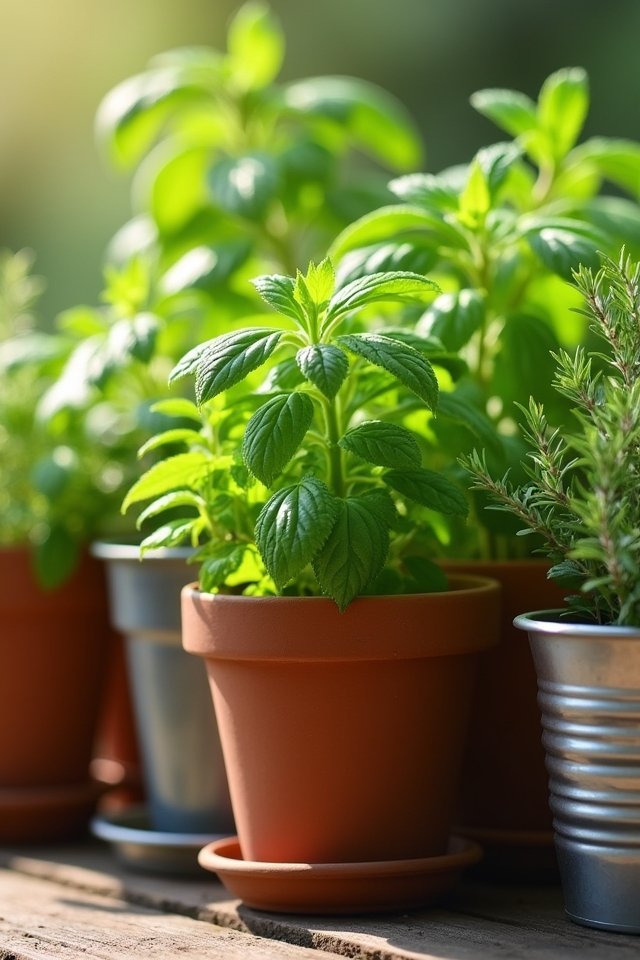 choose suitable herb containers