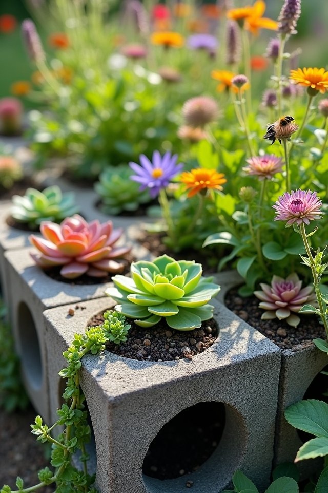 cinder block garden creativity