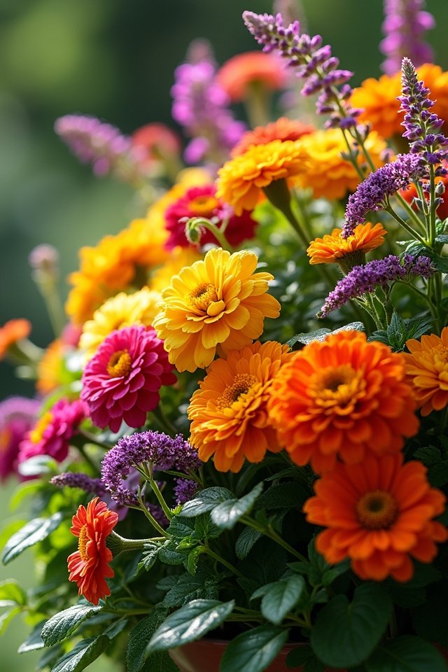 colorful annual flower display