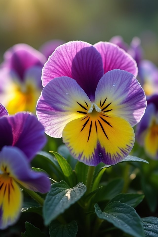 colorful blooms in winter