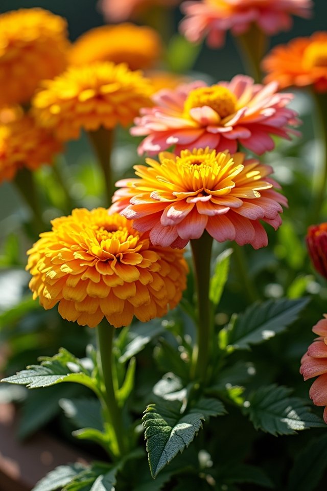 colorful garden party blooms