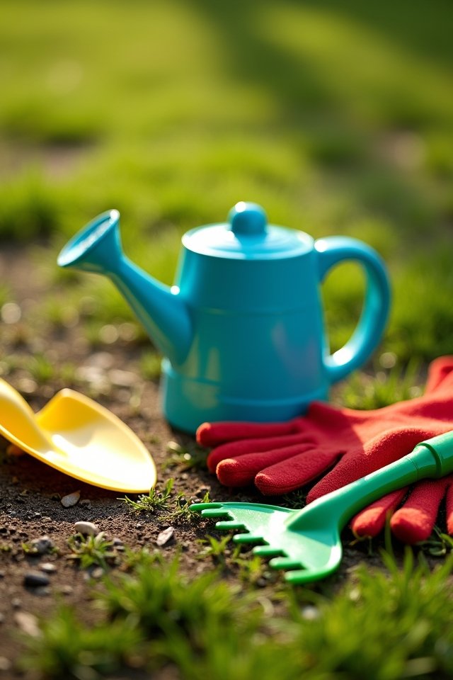 colorful gardening tools enhance fun