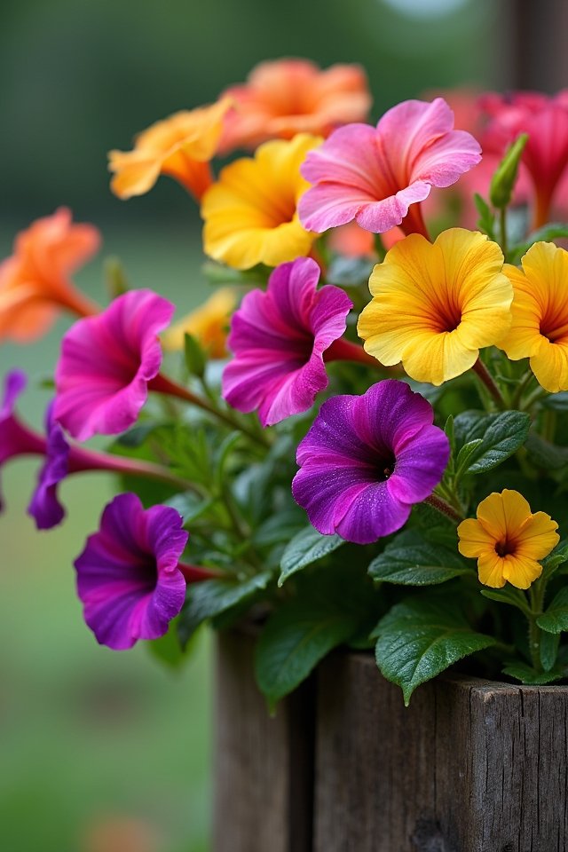 colorful low maintenance petunias