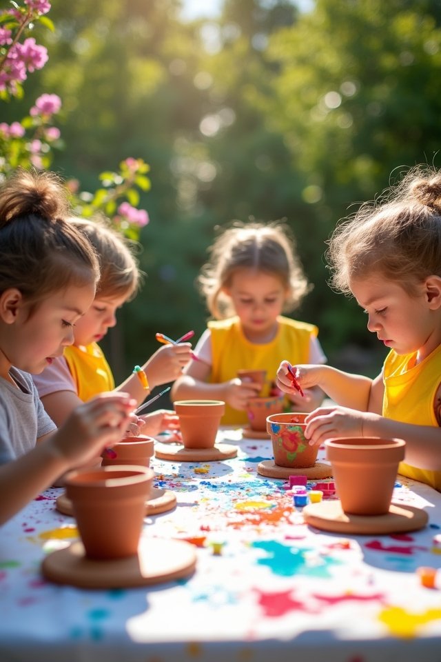 colorful personalized pot painting