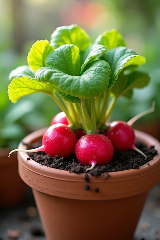 colorful quick growing nutritious radishes