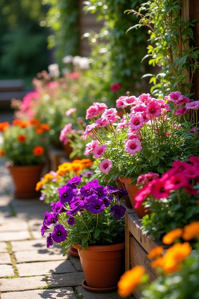colorful seasonal container gardening