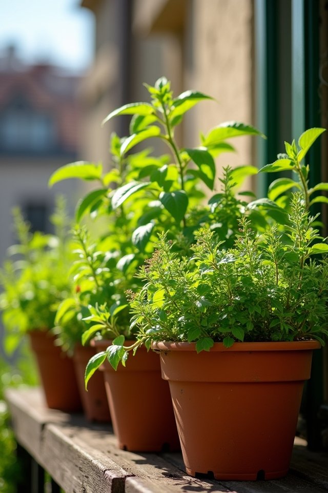 compact herbs for balconies