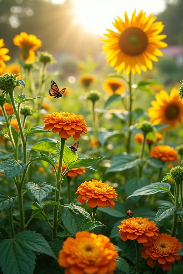 companion gardening attracts insects