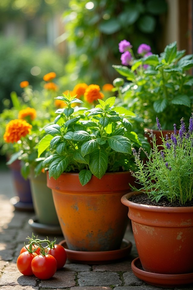 companion planting benefits container gardens