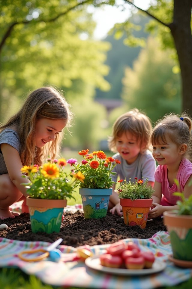container gardening party fun