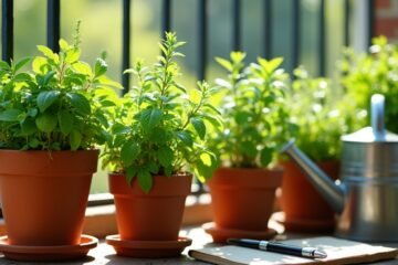 container herb garden care