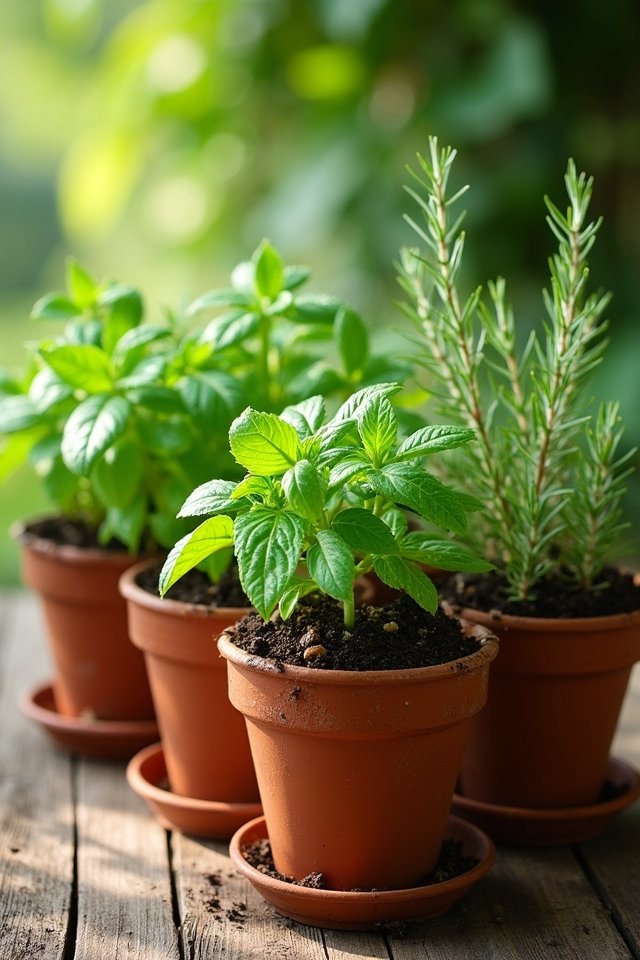 container herbs soil mix