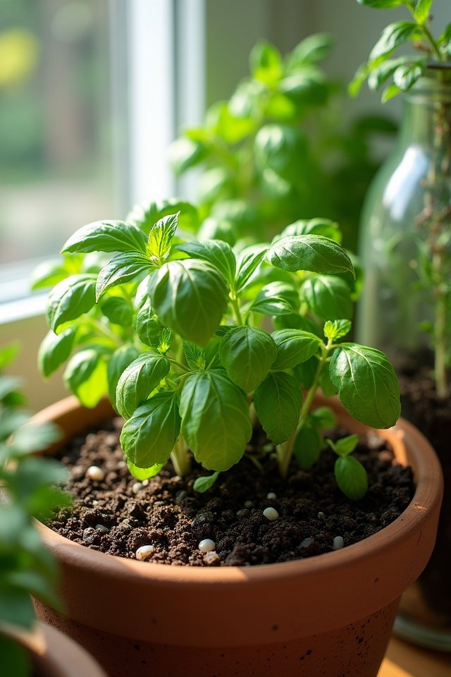 containers and well draining soil