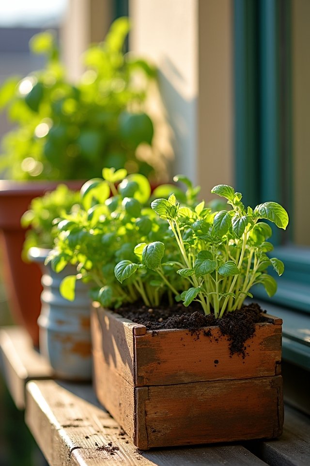 containers soil creativity herbs