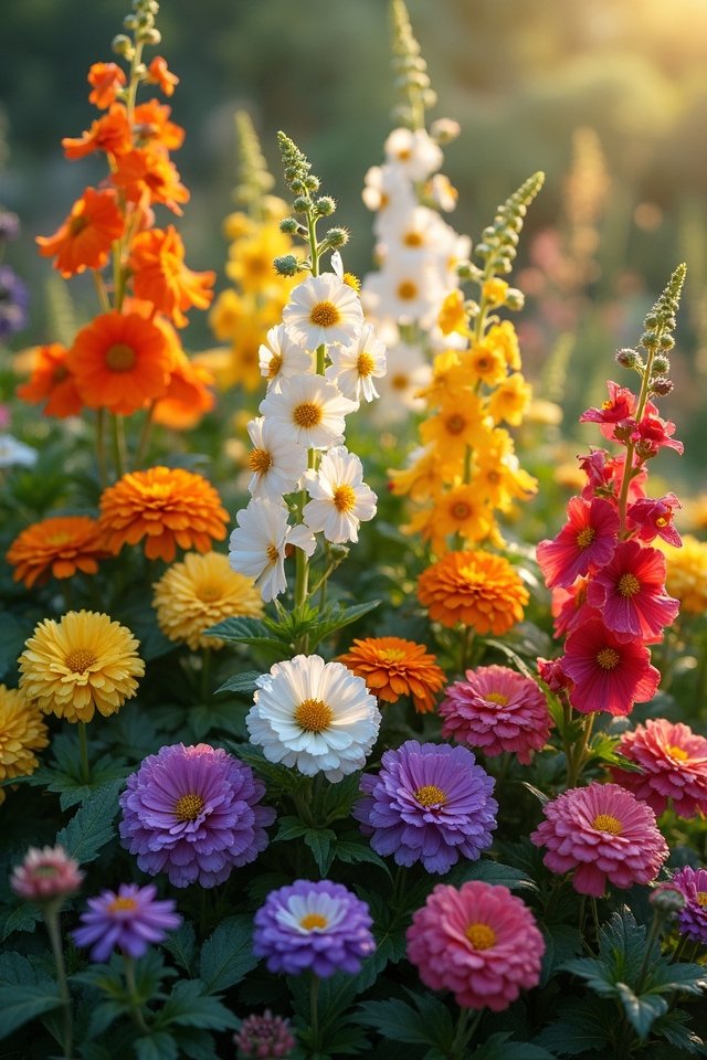 continuous colorful flower combinations