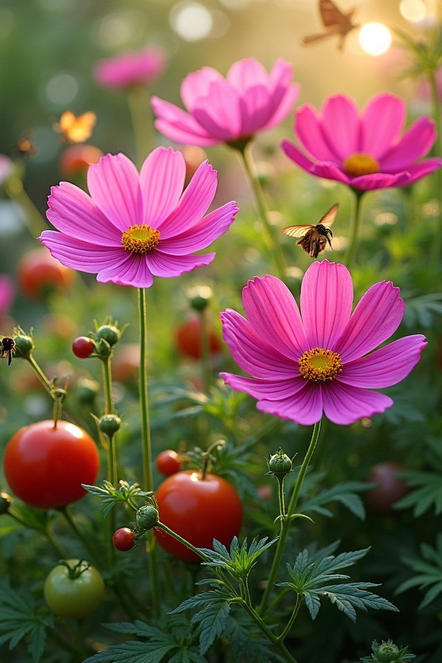 cosmos flowers enhance biodiversity