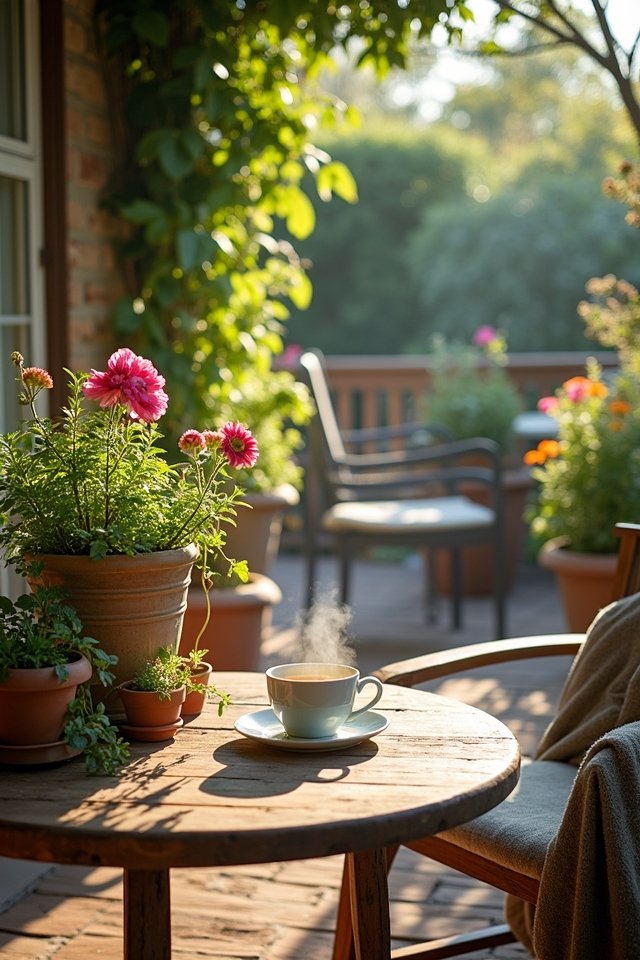 cozy container garden retreat
