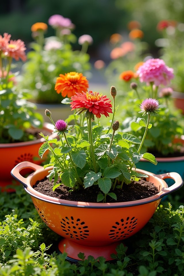 creative colander garden ideas