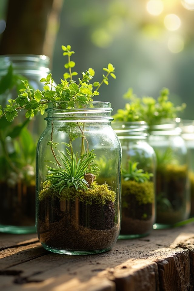 creative glass jar terrariums