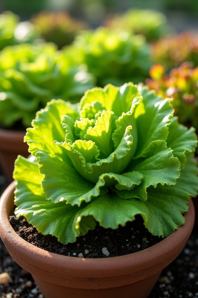 crisp vibrant home grown lettuce