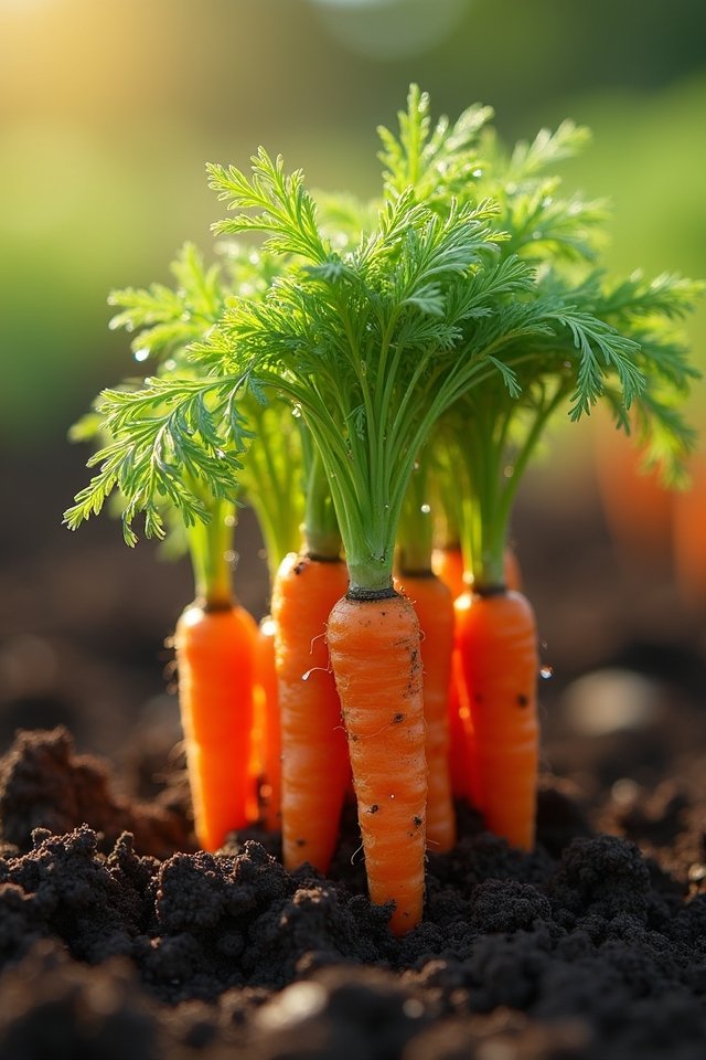 crunchy carrots from garden