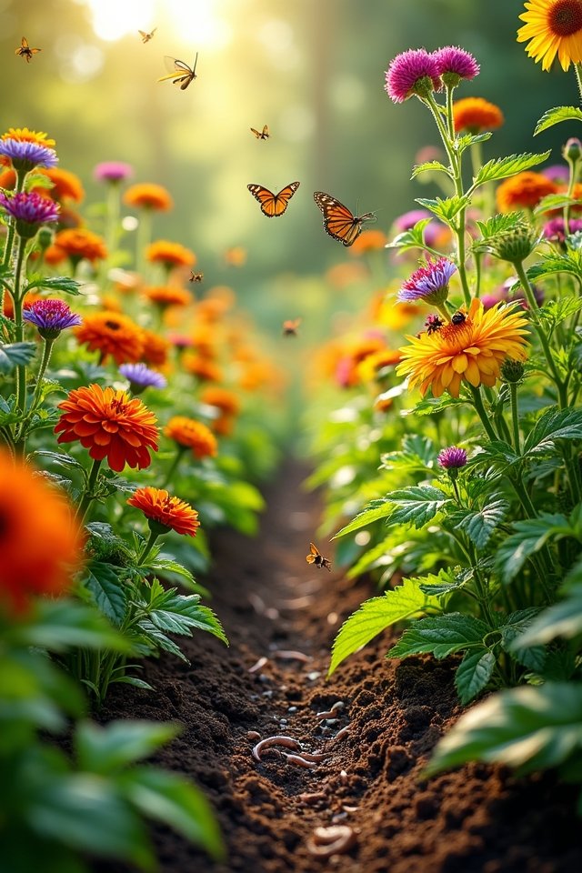 diverse flowers attract beneficial insects