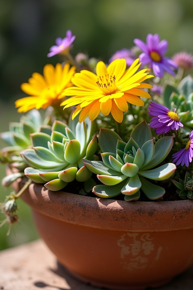 drought tolerant colorful container gardens