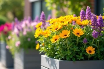 easy care container flowers