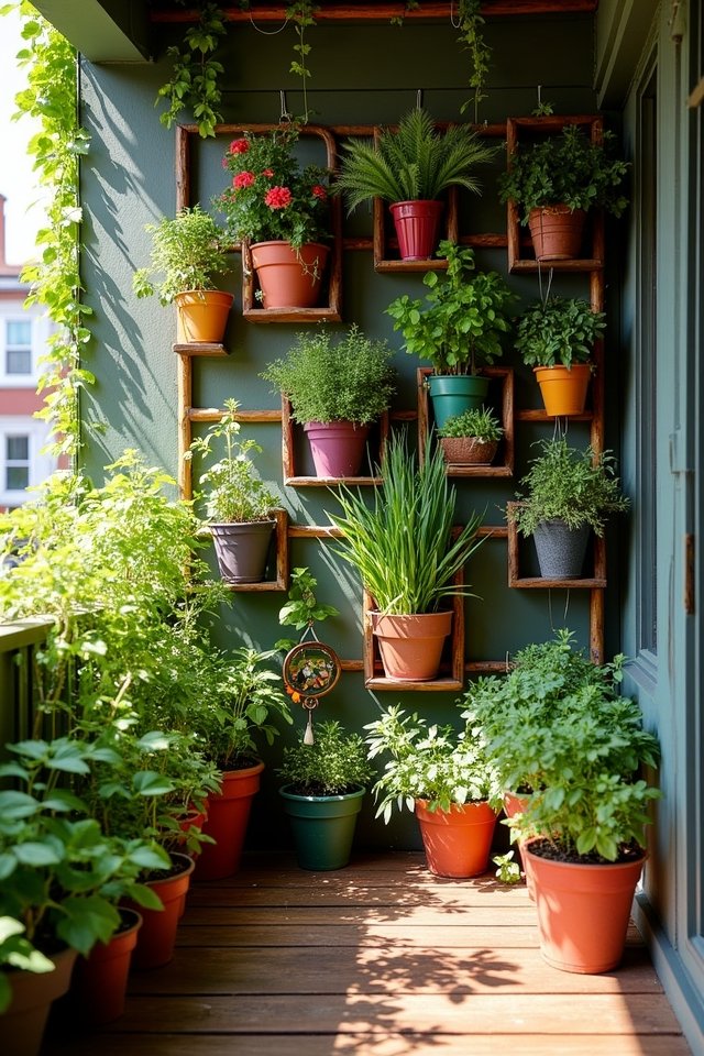 eclectic vertical garden creativity