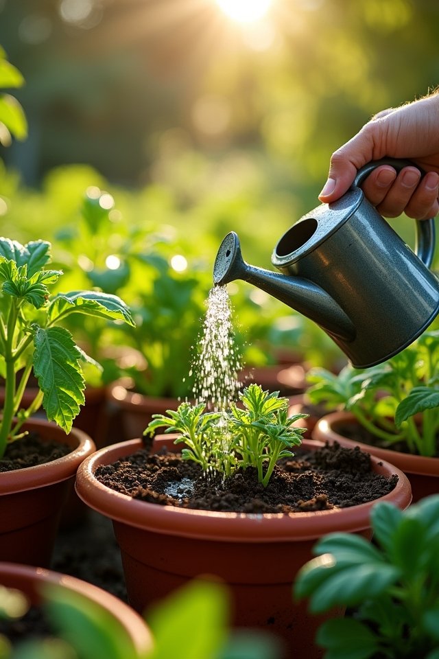 effective container garden watering