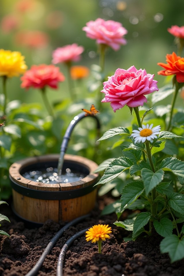 effective flower garden watering