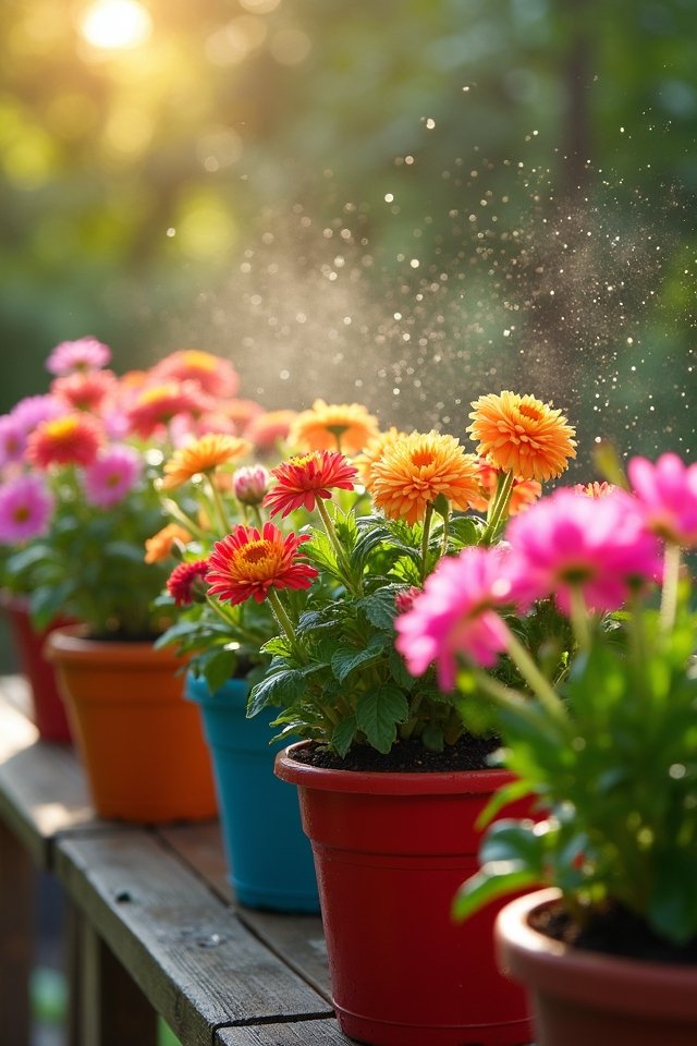 efficient flower watering practices