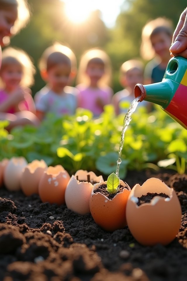 eggshells nurture sprouting seeds