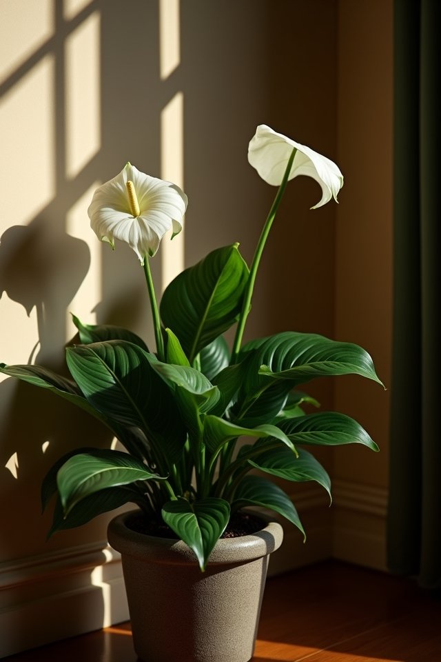 elegant air purifying houseplant