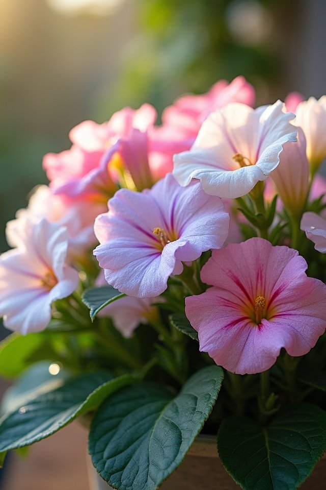 elegant pastel container garden
