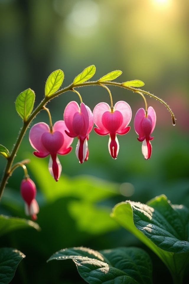 elegant shade loving bleeding hearts