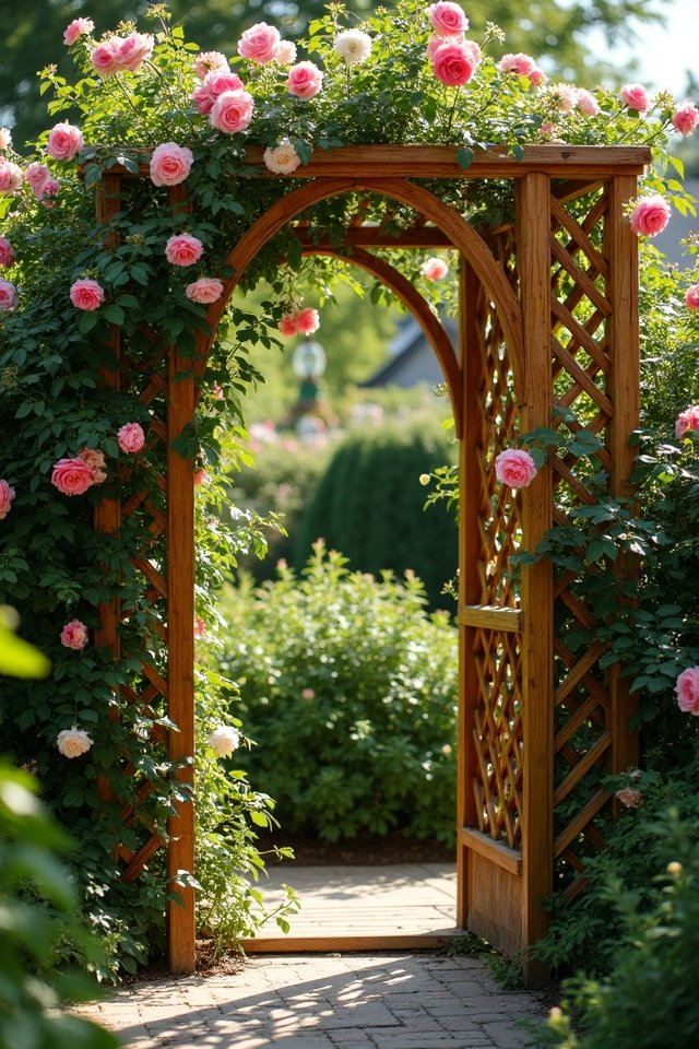 elevate garden with trellises