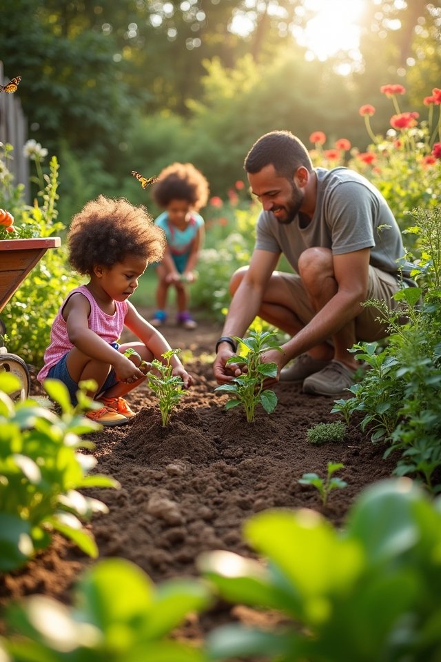 engaging kids in gardening
